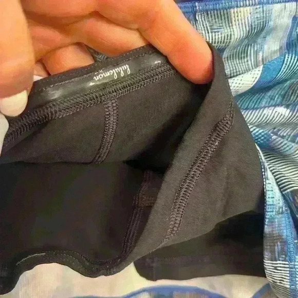 Lululemon woman's blue patterned size 4 pace rival skort - Picture 7 of 8